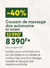 Coussin De Massage Dos Autonome offre à 8390€ sur Nature et Découvertes