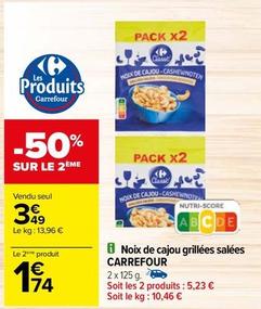 Carrefour - Noix De Cajou Grillées Salées