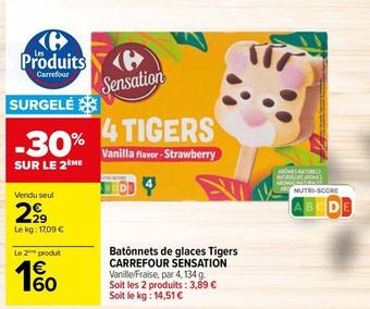 Carrefour - Batônnets De Glaces Tigers Sensation