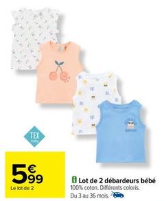 Tex Baby - Lot De 2 Débardeurs Bébé offre à 5,99€ sur Carrefour Express