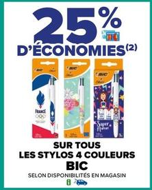 Bic - Sur Tous Les Stylos 4 Couleurs offre sur Carrefour Express