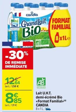 Candia - Lait U.H.T. Demi Écrémé Bio Format Familial offre à 8,85€ sur Carrefour Express