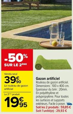 Gazon Artificiel offre à 39,9€ sur Carrefour City