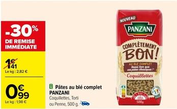 Panzani - Pâtes Au Blé Complet offre à 0,99€ sur Carrefour Contact