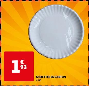 Assiettes En Carton  offre à 1,93€ sur Auchan Hypermarché