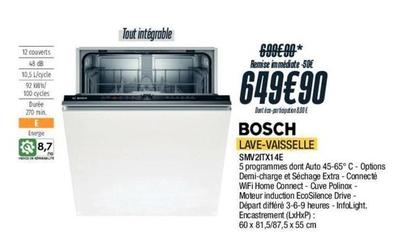 Bosch - Lave-Vaisselle SMV2ITX14E offre à 649,9€ sur Proxi Confort