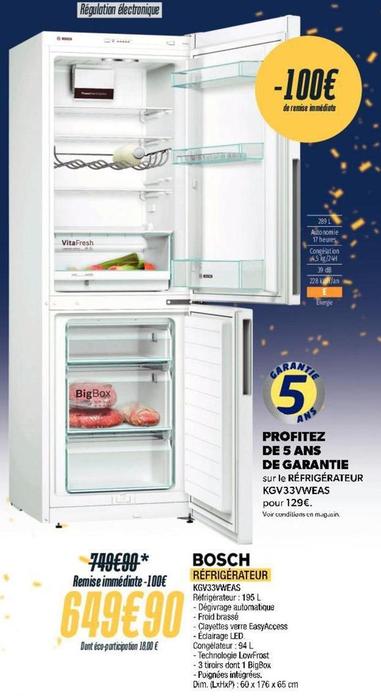 Réfrigérateur combiné offre à 649,9€ sur Proxi Confort