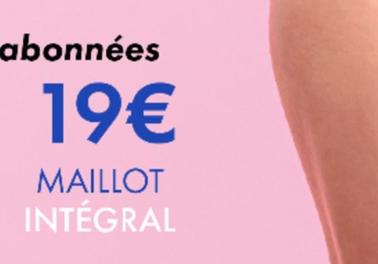 Maillot Intégral offre à 19€ sur Body Minute