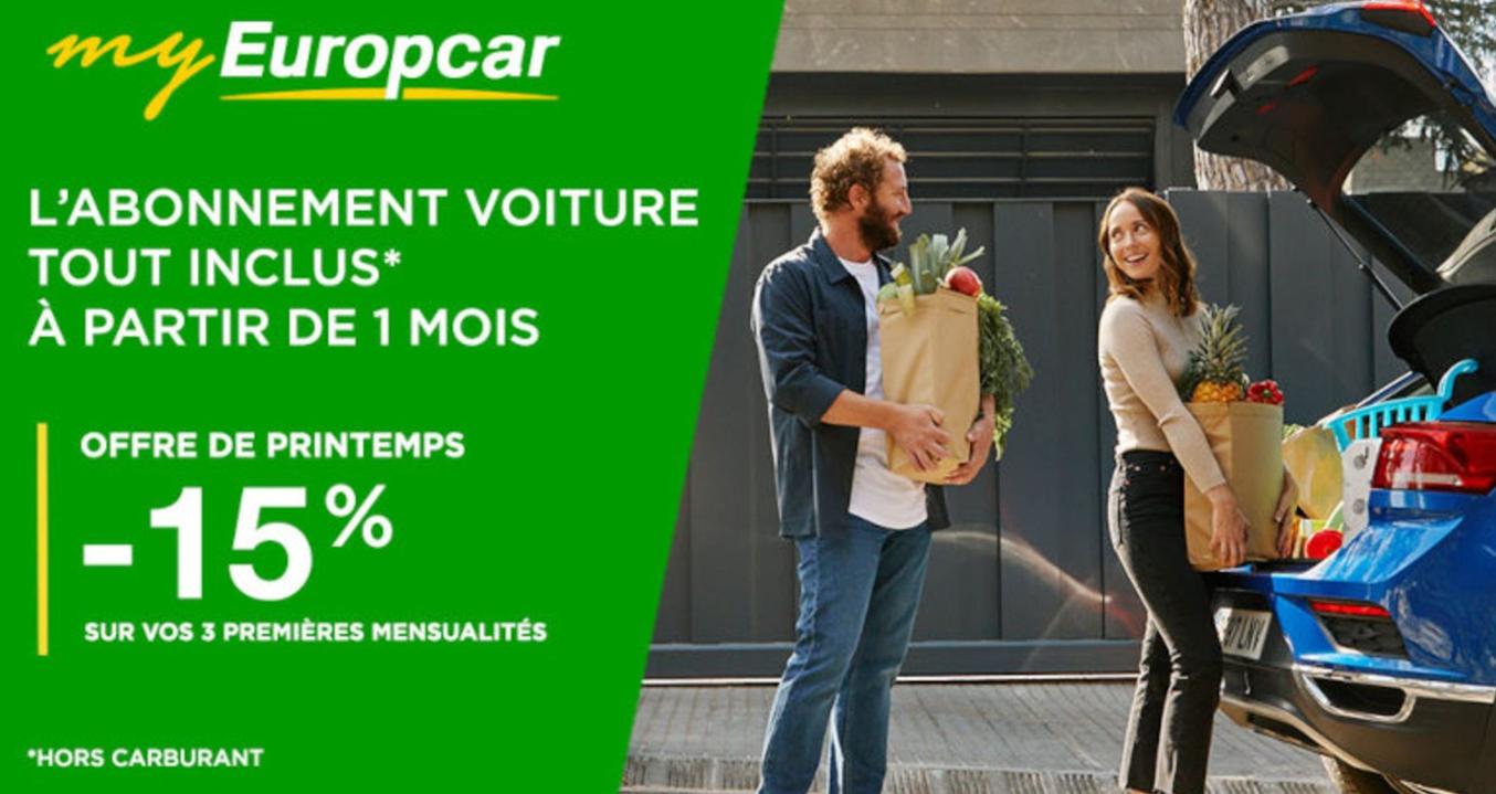 Europcar - L'Abonnement Voiture Tout Inclus offre sur Europcar