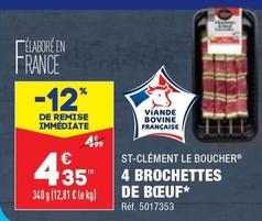 Boucherie St-Clément - 4 Brochettes De Bœuf offre à 4,35€ sur Aldi
