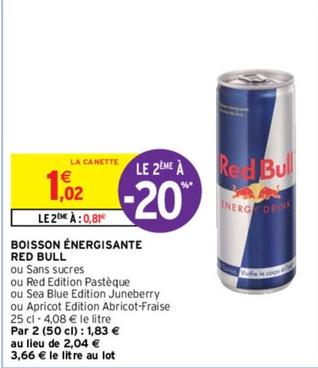 Red Bull - Boisson Énergisante offre à 1,02€ sur Intermarché