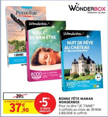 Wonderbox - Bonne Fête Maman offre à 37,9€ sur Intermarché