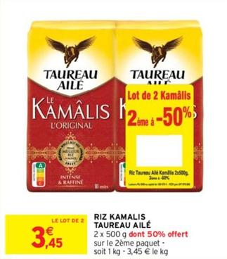 Taureau Ailé - Riz Kamâlis offre à 3,45€ sur Intermarché