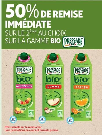 Pressade - Sur La Gamme Bio offre sur Auchan Supermarché