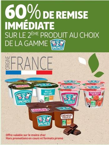 Les 2 Vaches - Sur Le 2ème Produit Au Choix De La Gamme offre sur Auchan Supermarché