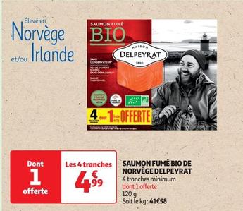 Delpeyrat - Saumon Fumé Bio De Norvège offre à 4,99€ sur Auchan Supermarché