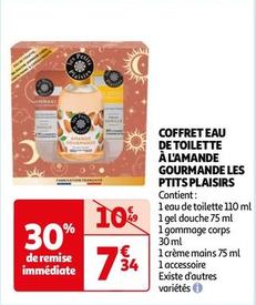 Les Ptits Plaisirs - Coffret Eau De Toilette A L'amande Gourmande  offre à 7,34€ sur Auchan Hypermarché