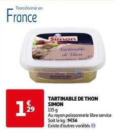Simon - Tartinable De Thon offre à 1,29€ sur Auchan Hypermarché
