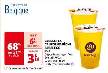 Bubble Go - Bubble Tea California Pêche  offre à 3,16€ sur Auchan Hypermarché