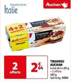 Auchan -Tiramisu offre à 2,64€ sur Auchan Hypermarché