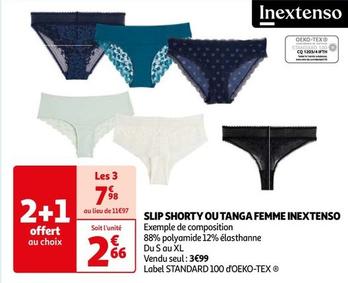 Inextenso - Slip Shorty offre à 3,99€ sur Auchan Hypermarché
