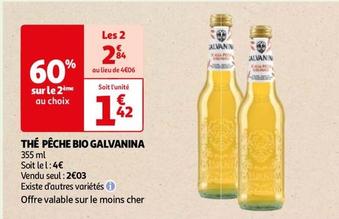 Galvanina - Thé Pêche Bio offre à 1,42€ sur Auchan Hypermarché