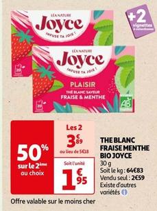 Joyce - The Blanc Fraise Menthe Bio  offre à 1,95€ sur Auchan Hypermarché