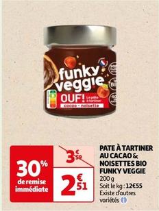 Funky Veggie - Pate À Tartiner Au Cacao & Noisettes Bio  offre à 2,51€ sur Auchan Hypermarché