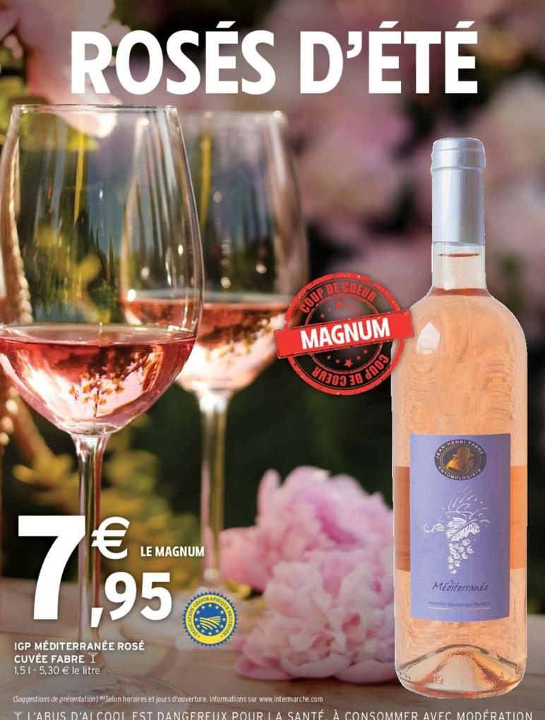 Igp Méditerranée Rosé Cuvée Fabre offre à 7,95€ sur Intermarché Contact