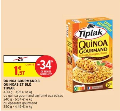Tipiak - Quinoa Gourmand 3 Quinoas Et Blé
