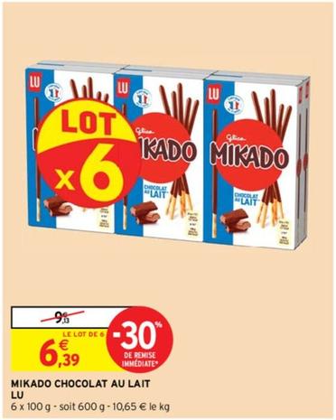 Lu - Mikado Chocolat Au Lait offre à 6,39€ sur Intermarché Express