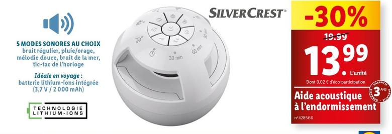 Silver Crest - Aide Acoustique A L'endormissement  offre à 13,99€ sur Lidl