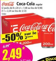Coca-cola offre à 2,49€ sur Norma