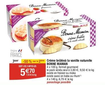 Bonne Maman - Crème Brûlée À La Vanille Naturelle offre à 3,8€ sur Cora