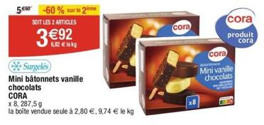 Cora - Mini Bâtonnets Vanille Chocolats offre à 5,6€ sur Cora