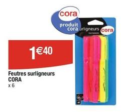 Cora - Feutres Surligneurs  offre à 1,4€ sur Cora