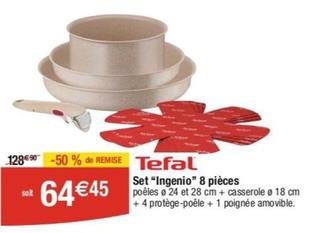 Tefal - Set Ingenio 8 Pièces offre à 64,45€ sur Cora