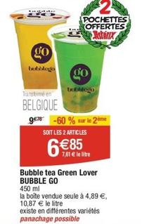 Bubble Go - Bubble Tea Green Lover offre à 4,89€ sur Cora