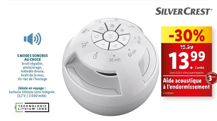 Silvercrest - Aide Acoustique À L'Endormissement offre à 13,99€ sur Lidl
