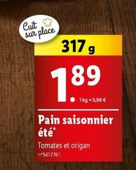 Pain Saisonnier Ete  offre à 1,89€ sur Lidl