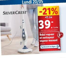 Silvercrest - Balai Vapeur 3 Et Nettoyeur Vapeur Manuel offre à 39€ sur Lidl