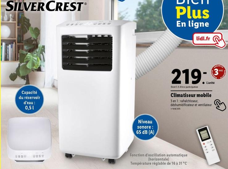 SilverCrest - Climatiseur Mobile offre à 219€ sur Lidl