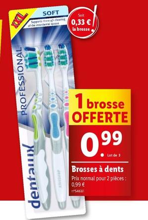Brosses À Dents offre à 0,99€ sur Lidl