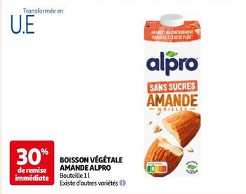 Alpro - Boisson Vegetale Amande  offre sur Auchan Hypermarché