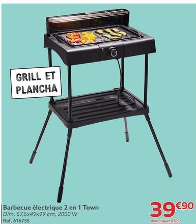 Barbecue Électrique 2 En 1 Town offre à 39,9€ sur Gifi