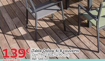 Table Oslow 4/8 Couverts offre à 139€ sur Gifi