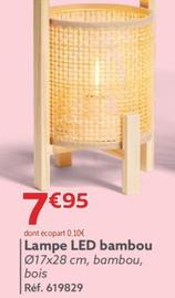 Lampe Led Bambou offre à 7,95€ sur Gifi