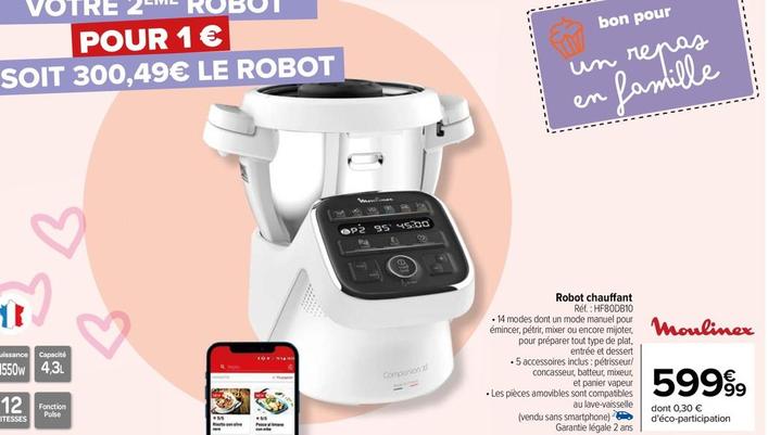 Moulinex - Robot Chauffant HF80DB10  offre à 599,99€ sur Carrefour
