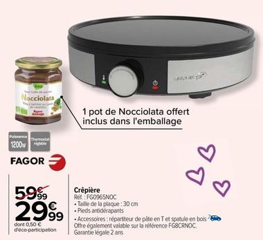 Fagor - Crêpière FG0965NOC  offre à 29,99€ sur Carrefour
