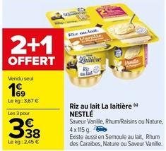 Nestlé - Riz Au Lait La Laitière offre à 1,69€ sur Carrefour Drive